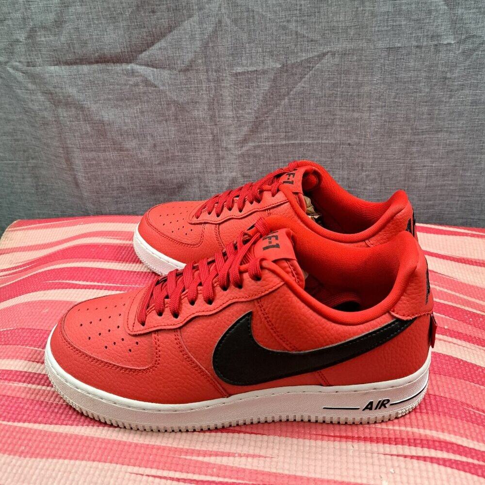 %Size 8.5 Nike Air Force 1 NBA University Red Black Statement Game Men - A1